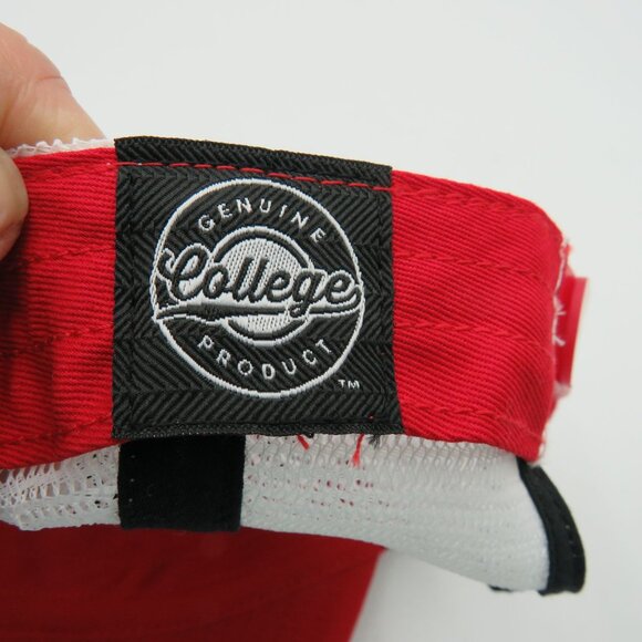 Georgia Bulldogs Snapback Hat Womens Sequins Red White Mesh Trucker Clean Up Cap - Picture 9 of 9